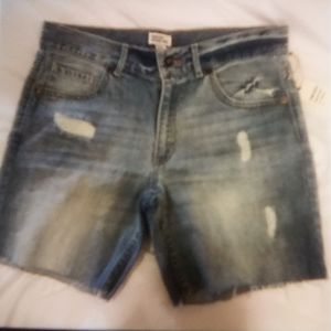 Denim Shorts Forever 21 Stressed Size 28